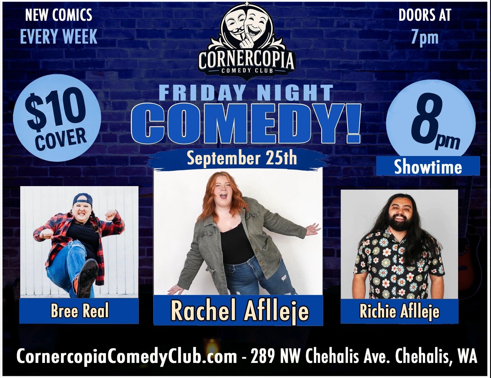 Friday Night Comedy featuring Rachel Aflleje